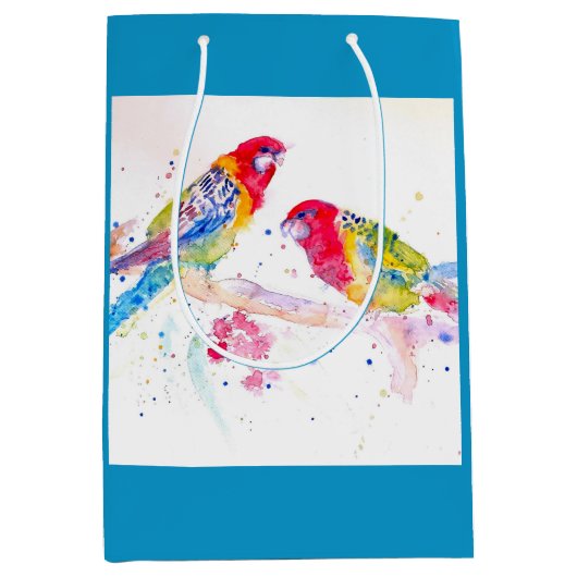 Rosella Parrot Aquarellmaler Mittlere Geschenktüte (Vorderseite)