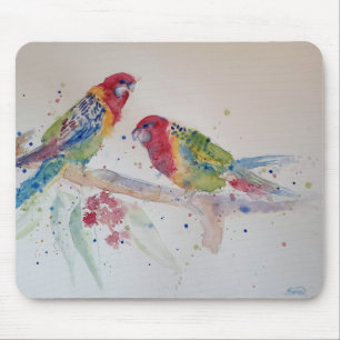 Rosella Parrot Aquarellmalerei Mousepad