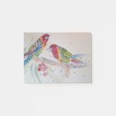 Rosella Parrot Aquarellmalerei Post-it Klebezettel (Vorderseite)
