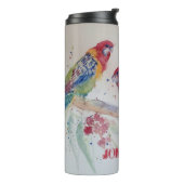 Rosella Parrot Aquarellmalerei Thermal Thermosbecher (Nach links gedreht)