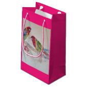 Rosella Parrot Bird Frische Pasta machen Kleine Geschenktüte (Rückseite Schrägansicht)