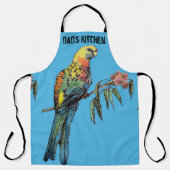 Rosella Parrot Birds Blue Pattern Mens Dads Apron Schürze (Vorderseite)