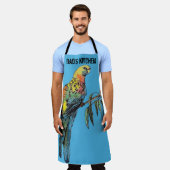 Rosella Parrot Birds Blue Pattern Mens Dads Apron Schürze (Getragen)
