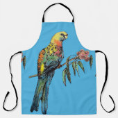 Rosella Parrot Birds Blue Pattern Mens Vaters Schü Schürze (Vorderseite)