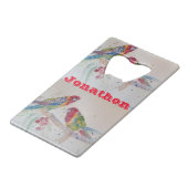 Rosella Parrot Flaschenöffner (Vorderseite Schrägansicht)