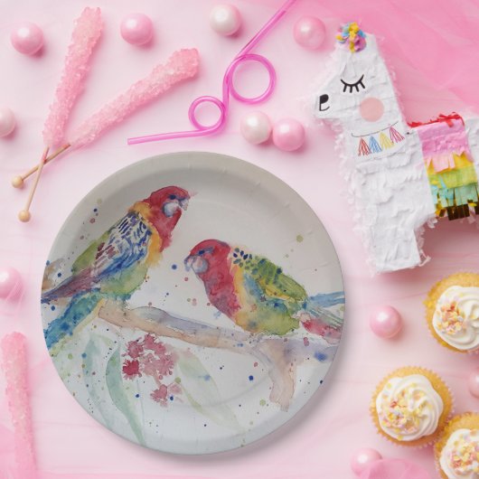 Rosella-Parrot-Musterpapier-Party Pappteller (Party)