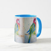 Rosella Parrot - Niederlassung Wasserfarben Tasse  (VorderseiteRechts)