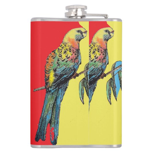 Rosella Parrot Vater Name Flachmann (Rückseite)