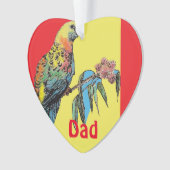 Rosella Parrot Vater Name Ornament (Vorderseite)