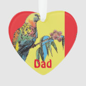 Rosella Parrot Vater Name Ornament (Vorderseite)