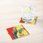 Rosella Parrot Vater Name Rechteckiger Pappuntersetzer (Vor Ort)