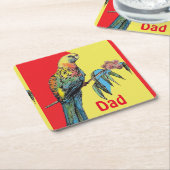 Rosella Parrot Vater Name Rechteckiger Pappuntersetzer (angewinkelt)