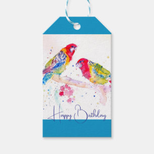 Rosella Parrot Wasserfarben Malerei Art Geschenkanhänger