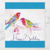 Rosella Parrot Wasserfarben Malerei Art Weinetikett (Einzelnes Label)