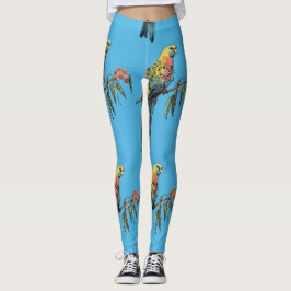 Rosella Parrot Watercolor Leggings