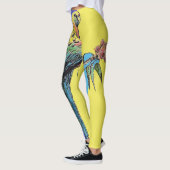Rosella Parrot Watercolor Navy Blue Bird Leggings (Links)