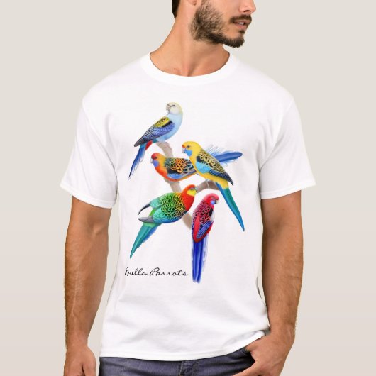 Rosella plappert T - Shirt nach (Vorderseite)