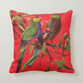 ROSELLAS AUF ROTEM Streuungs-Kissen Kissen