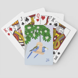 Rosellas Monogram, niedliches Paar spielerische Pa Spielkarten