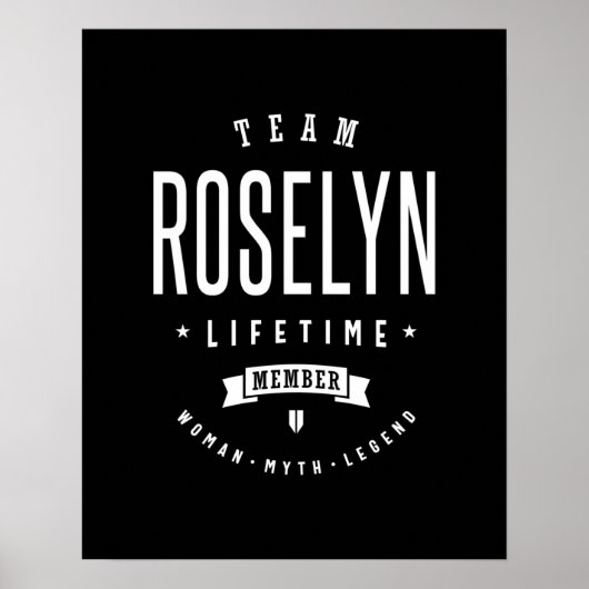Roselyn Personalisiert Name Birthday Poster (Vorne)