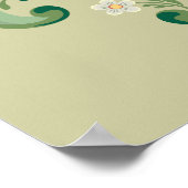 Rosemaling Green und Gold Poster (Ecke)