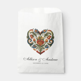 Rosemaling Heart | Norwegische Volkskunst Geschenktütchen