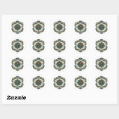 Rosemaling-Mandala-Aufkleber-Design Runder Aufkleber (Blatt)