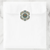 Rosemaling-Mandala-Aufkleber-Design Runder Aufkleber (Tasche)