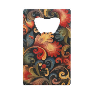 Rosemaling Modern 5 Geldbeutel Flaschenöffner