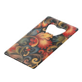 Rosemaling Modern 5 Geldbeutel Flaschenöffner (Vorderseite Schrägansicht)