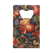 Rosemaling Modern 5 Geldbeutel Flaschenöffner (Rückseite)