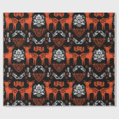 Rosemaling Norwegische Volkskunst Geschenkpapier (Flach)