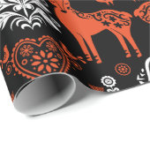 Rosemaling Norwegische Volkskunst Geschenkpapier (Rolleneckpunkt)