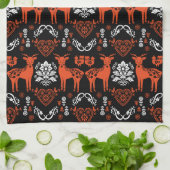 Rosemaling Norwegische Volkskunst Geschirrtuch (Gefaltet)