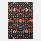 Rosemaling Norwegische Volkskunst Geschirrtuch (Vertikal)