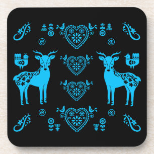 Rosemaling Norwegische Volkskunst Getränkeuntersetzer
