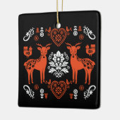 Rosemaling Norwegische Volkskunst Keramikornament (Links)