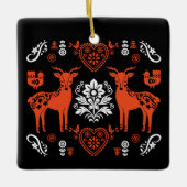 Rosemaling Norwegische Volkskunst Keramikornament (Vorderseite)