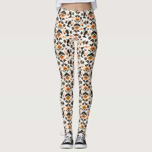 Rosemaling Norwegische Volkskunst Leggings