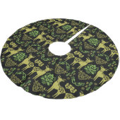 Rosemaling Norwegische Volkskunst Polyester Weihnachtsbaumdecke (Schrägansicht)