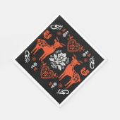 Rosemaling Norwegische Volkskunst Serviette (Ecke)