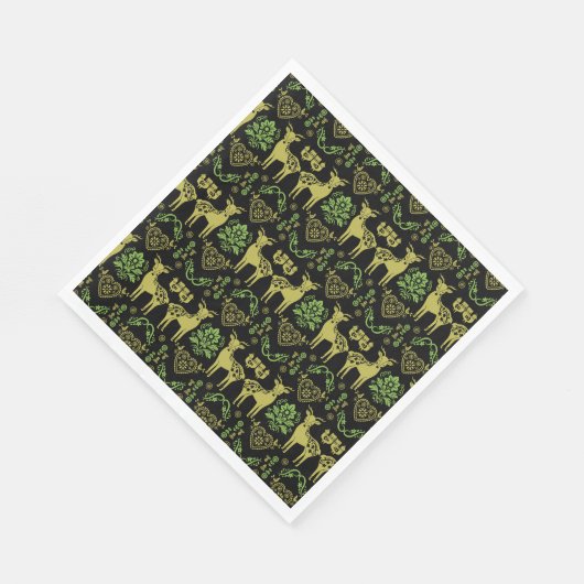 Rosemaling Norwegische Volkskunst Serviette (Ecke)