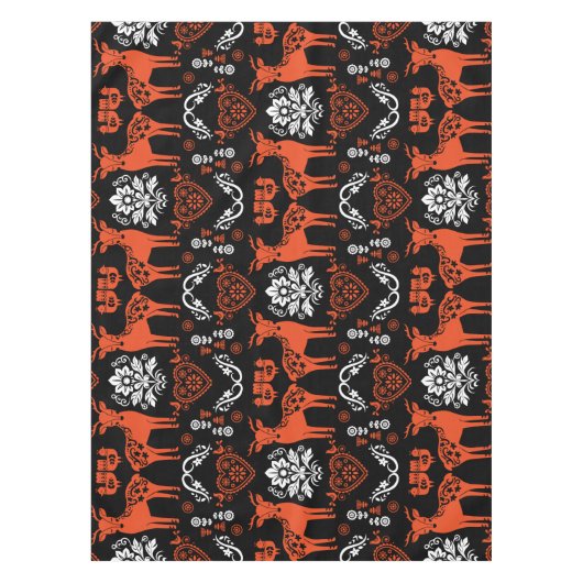 Rosemaling Norwegische Volkskunst Tischdecke (Vorderseite)