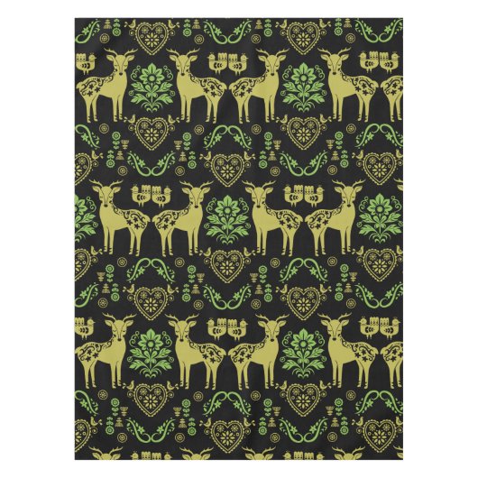 Rosemaling Norwegische Volkskunst Tischdecke (Vorderseite)