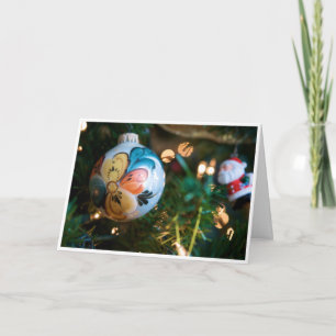 Rosemaling Weihnachtskarte (Frieden und Freude) Feiertagskarte