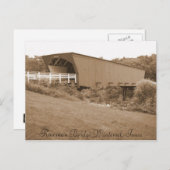Roseman Bridge Winterset, Iowa Postkarte (Vorne/Hinten)