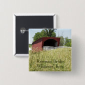 Roseman Brücke Winterset, Iowa Button (Vorne & Hinten)