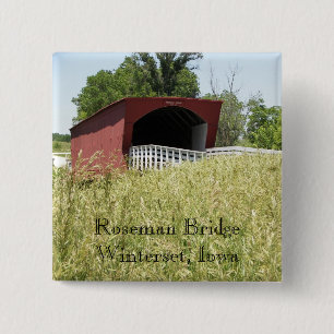 Roseman Brücke Winterset, Iowa Button