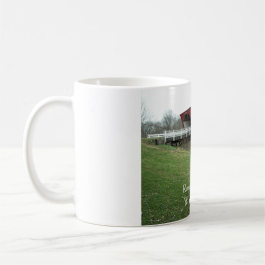 Roseman Brücke Winterset, Iowa Kaffeetasse (Links)