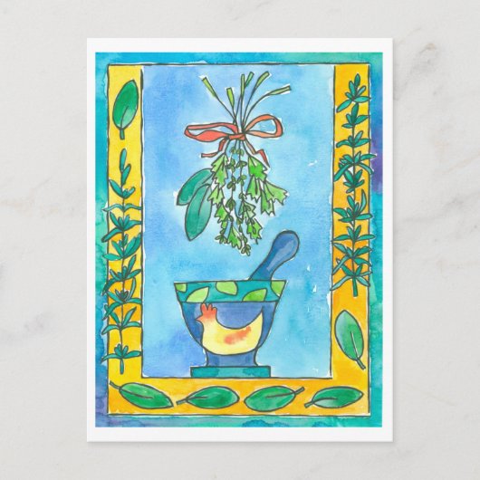 Rosemary Bay Laurel Cooking Herbs Postkarte (Vorderseite)